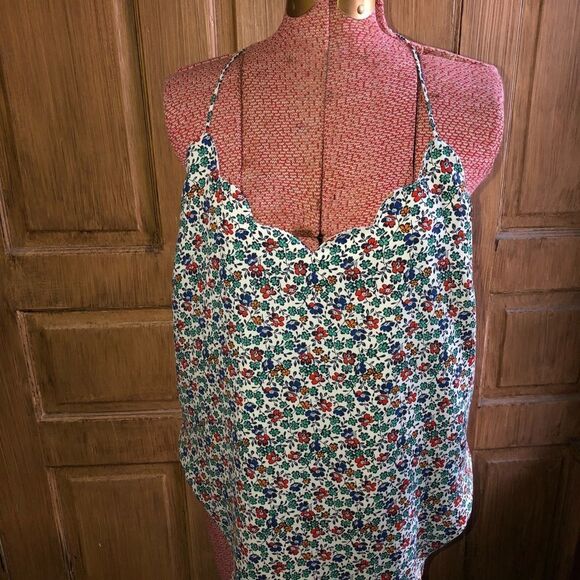 jcrew printed scallop cami    - Picture 1 of 8